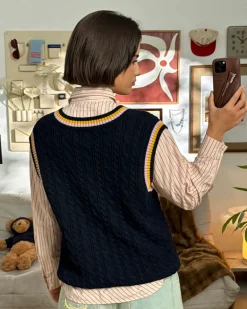 Sunday Knit Vest Blue