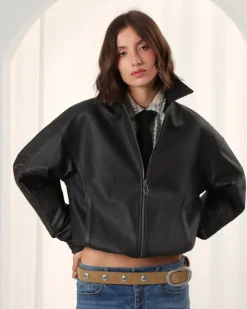 "The" Leather Jacket Marrón